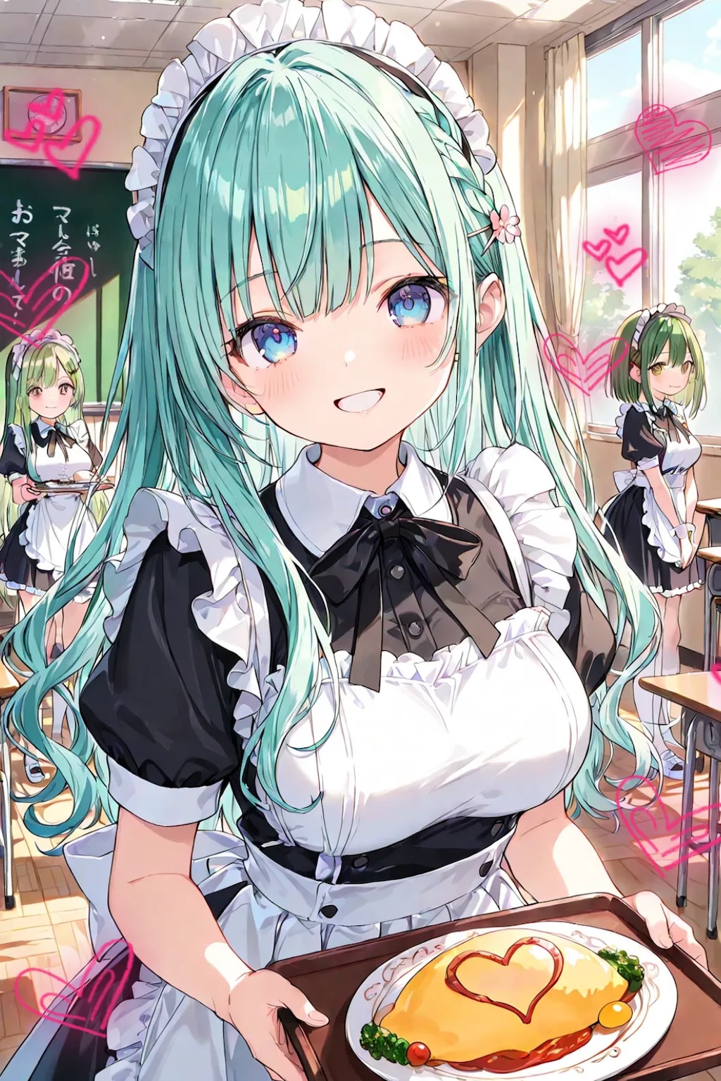 学園祭のメイドカフェ♡
