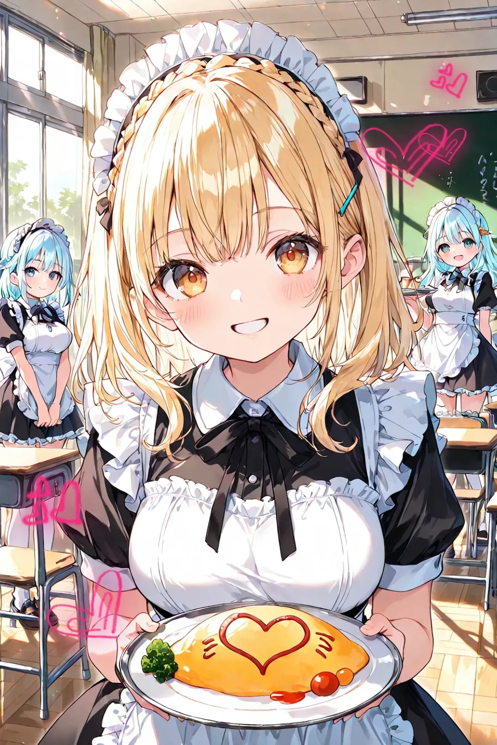 学園祭のメイドカフェ♡