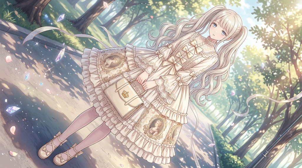 静寂の森に咲く白花の幻想