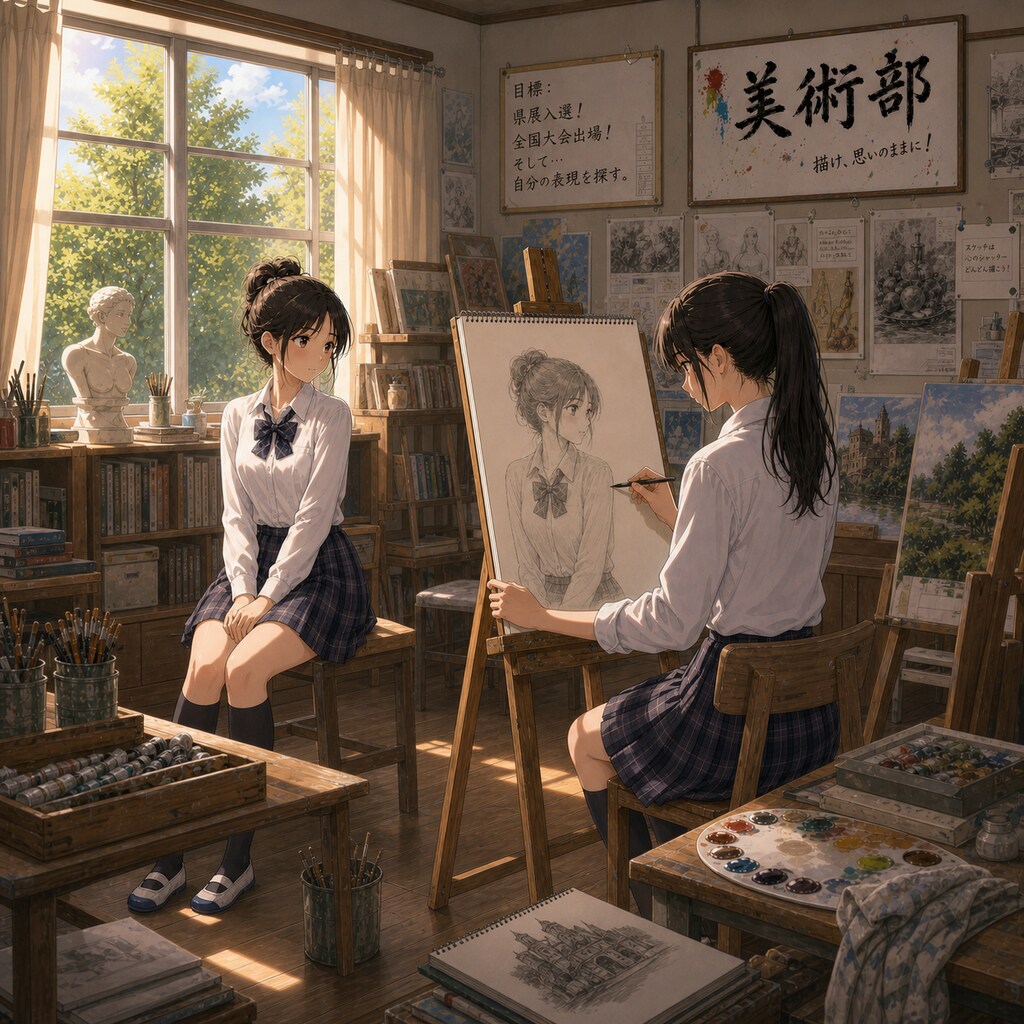 美術部少女