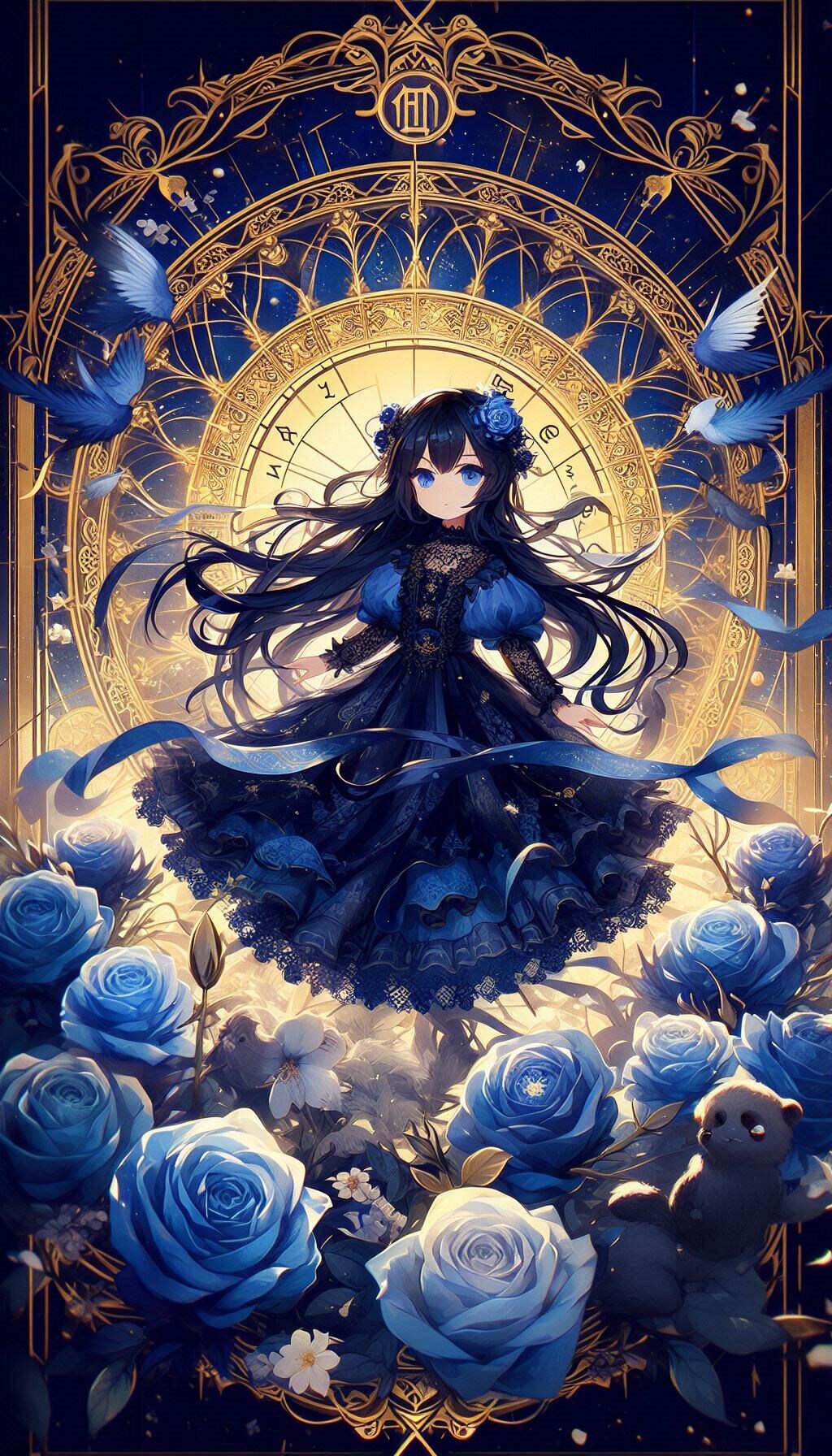 青い薔薇の時を紡ぐ少女の舞