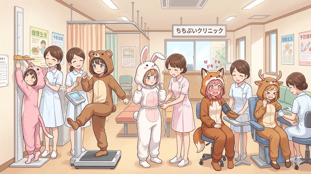 【#ちちぷいクリニック】登場人物は生成機能の子かはわかりません。
