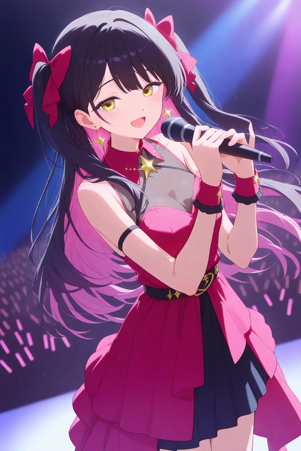 赤の輝き、歌声の魔法 | の人気AIイラスト・グラビア