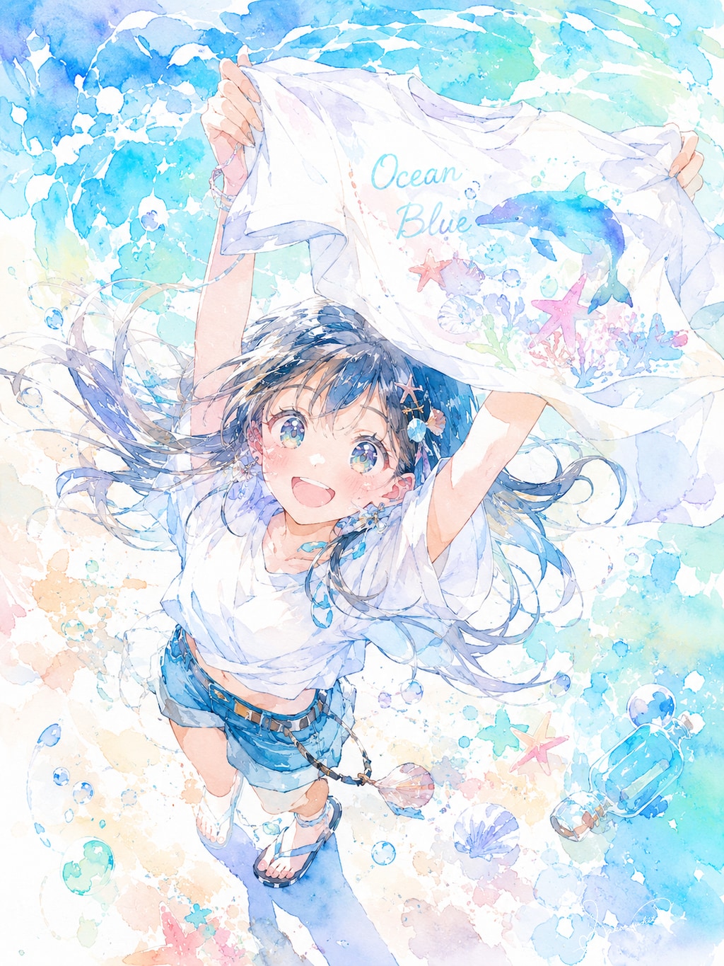 Tシャツと海