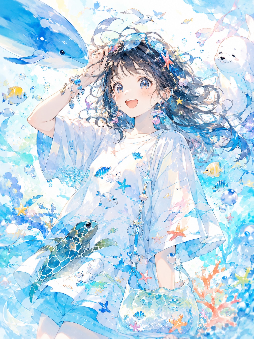 Tシャツと海