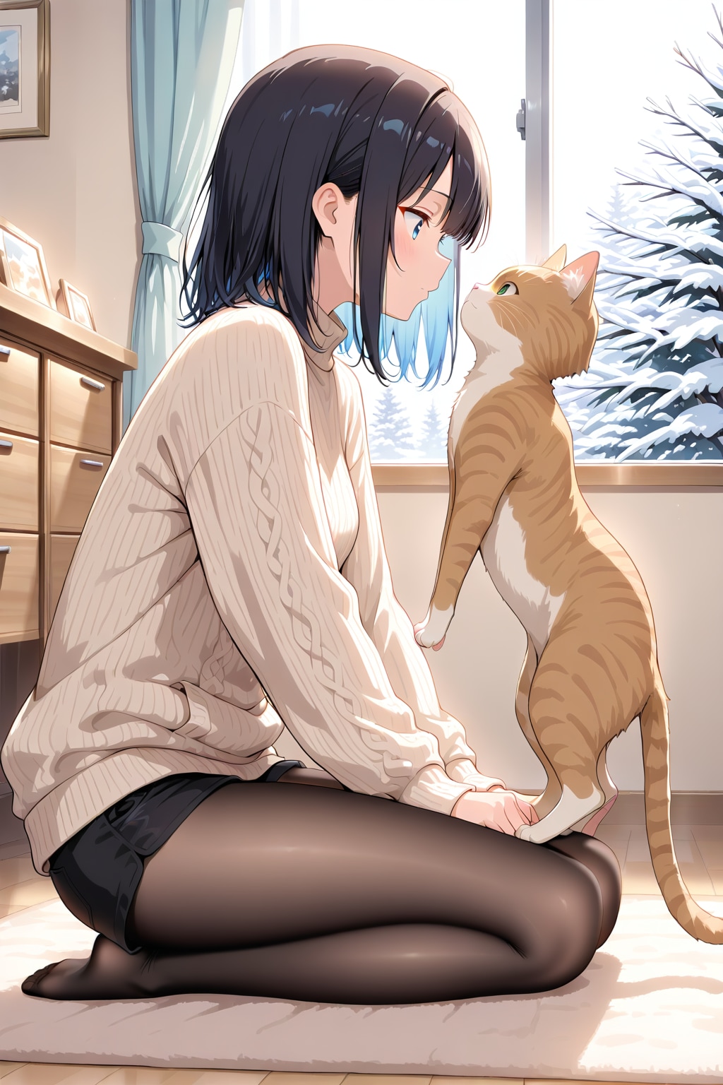 猫とご対面🐱 | の人気AIイラスト・グラビア