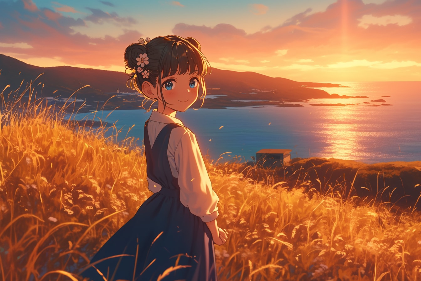 夕暮れのおだんごちゃん🍡✨85 | の人気AIイラスト・グラビア