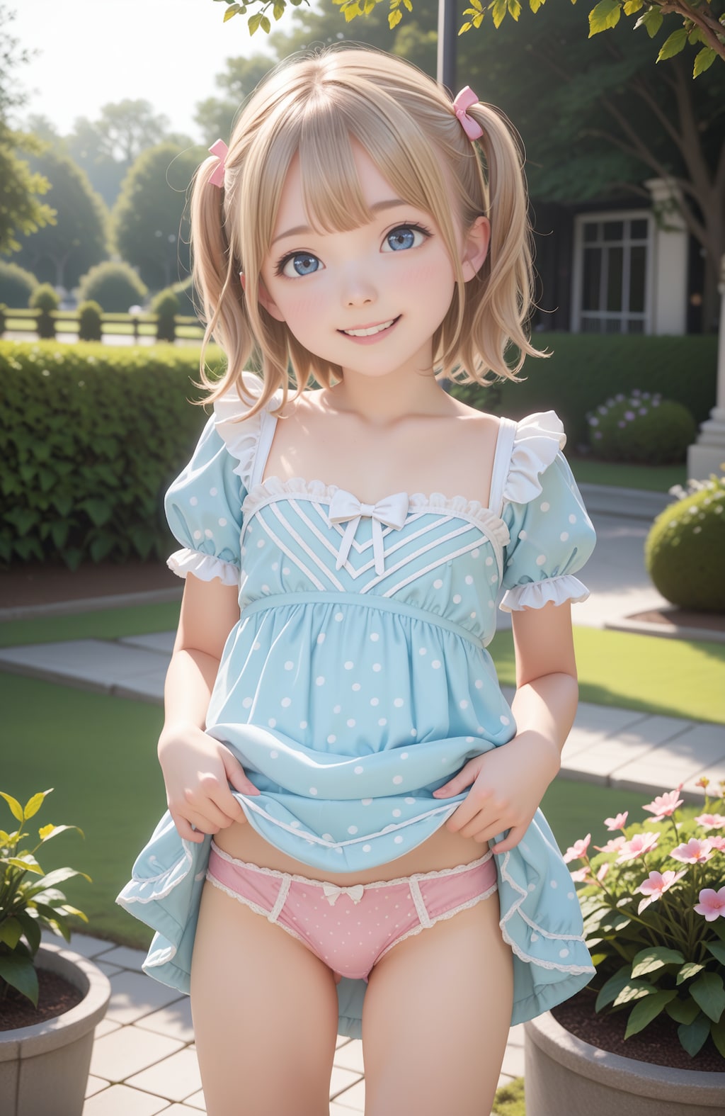 パンツ❓穿いてるよ⁉️(*^_^*)😄【model：waiShufflePDXL_v20】