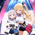 すーさんちのナミちゃんとナミちゃんにアイドル衣装を着させられたアイちゃん 2枚目