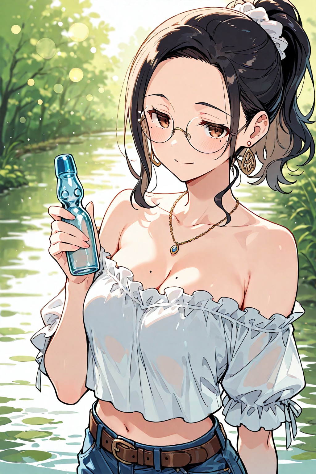 🔰オフショルポニテさんと🔰