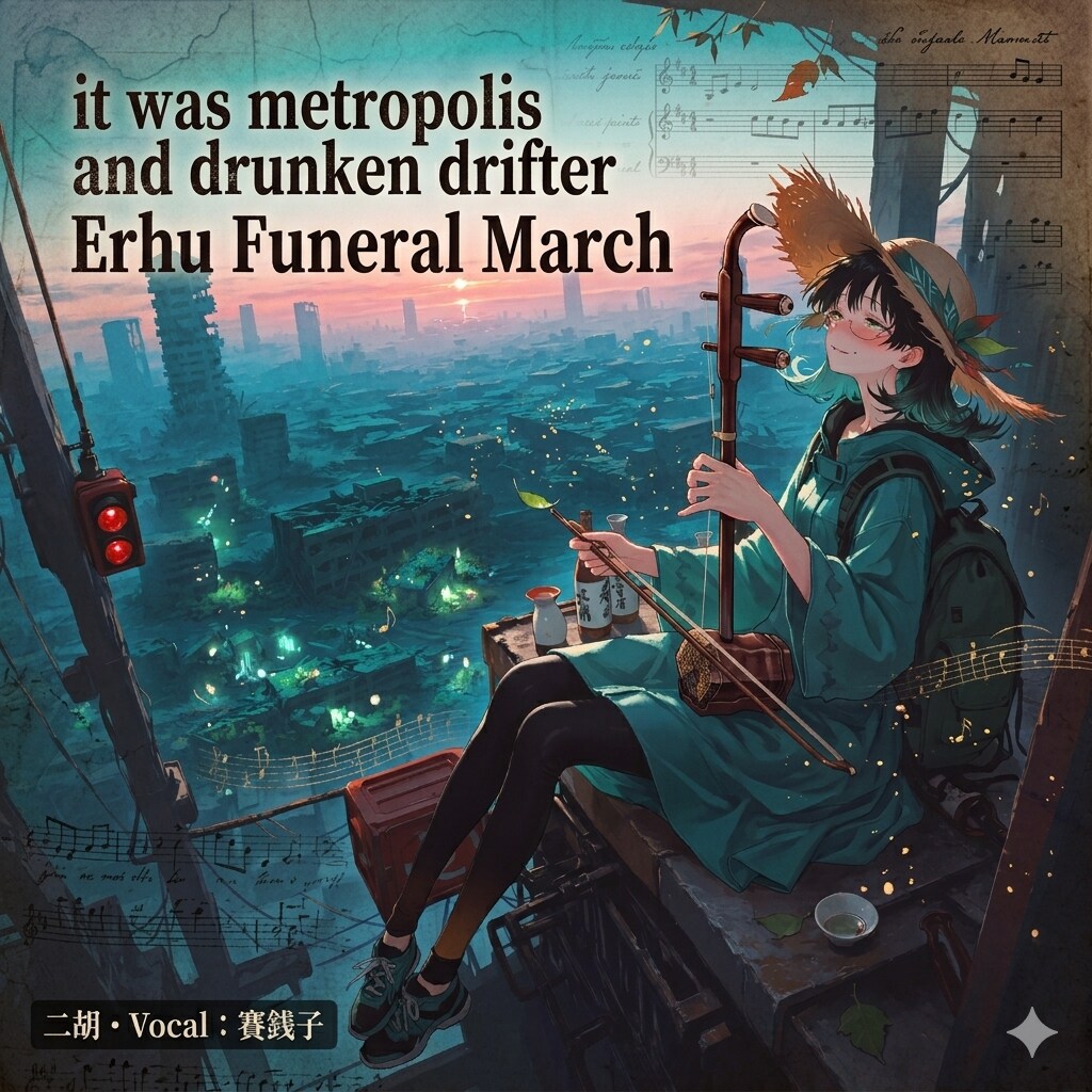 [suno 二胡+Vocal:賽銭子]it was metropolis and drunken driffter-Erhu Funeral March