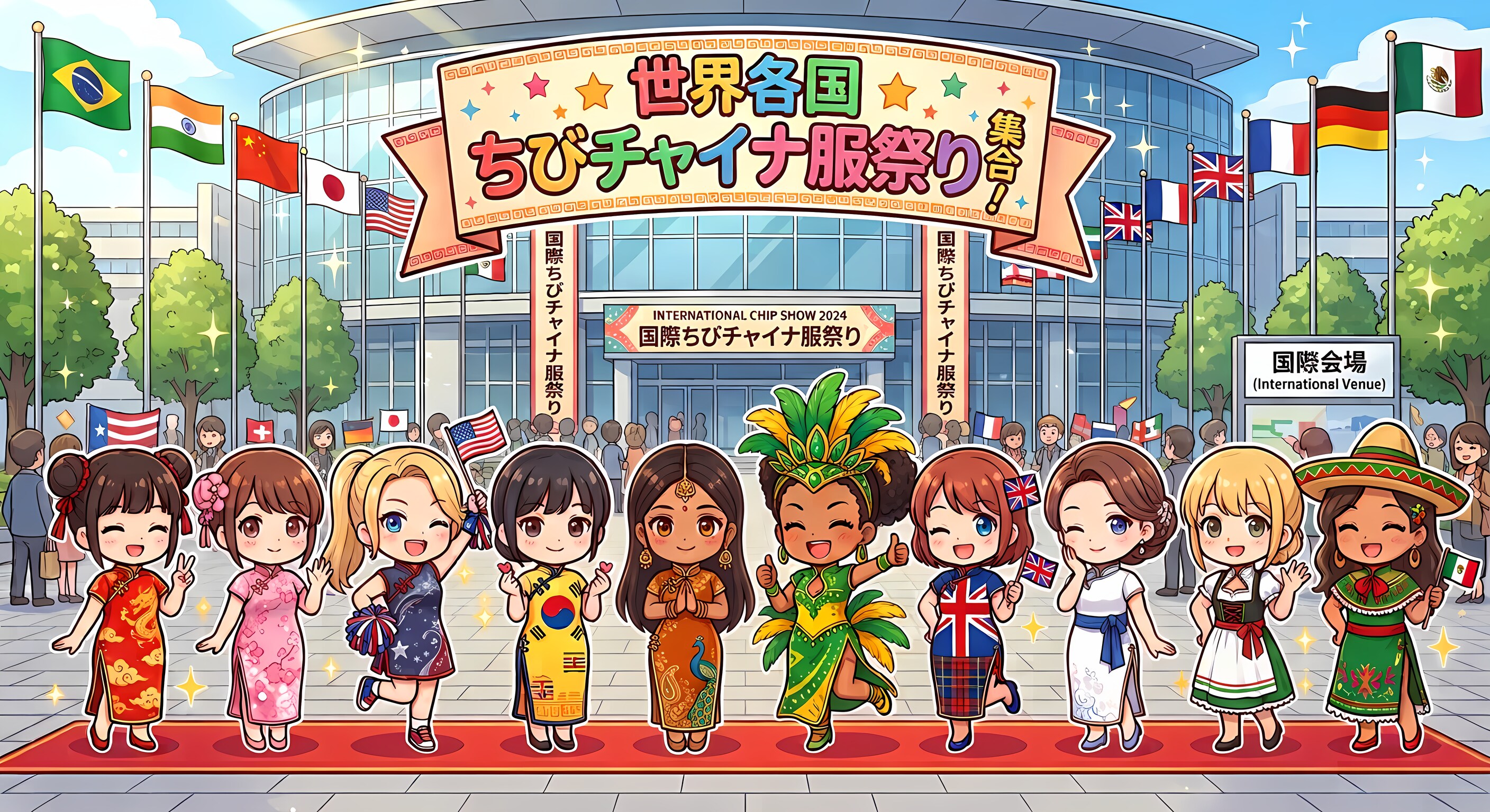 【チャイナドレス見たい】ちびチャイナ服祭り | の人気AIイラスト・グラビア