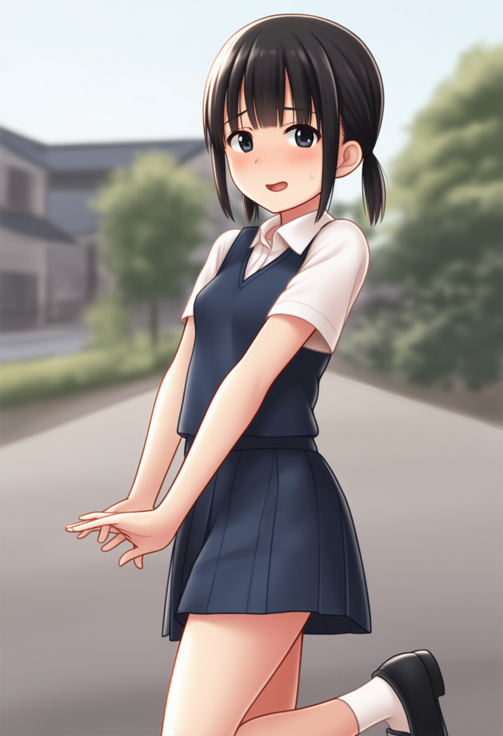 他校の制服を借りた②