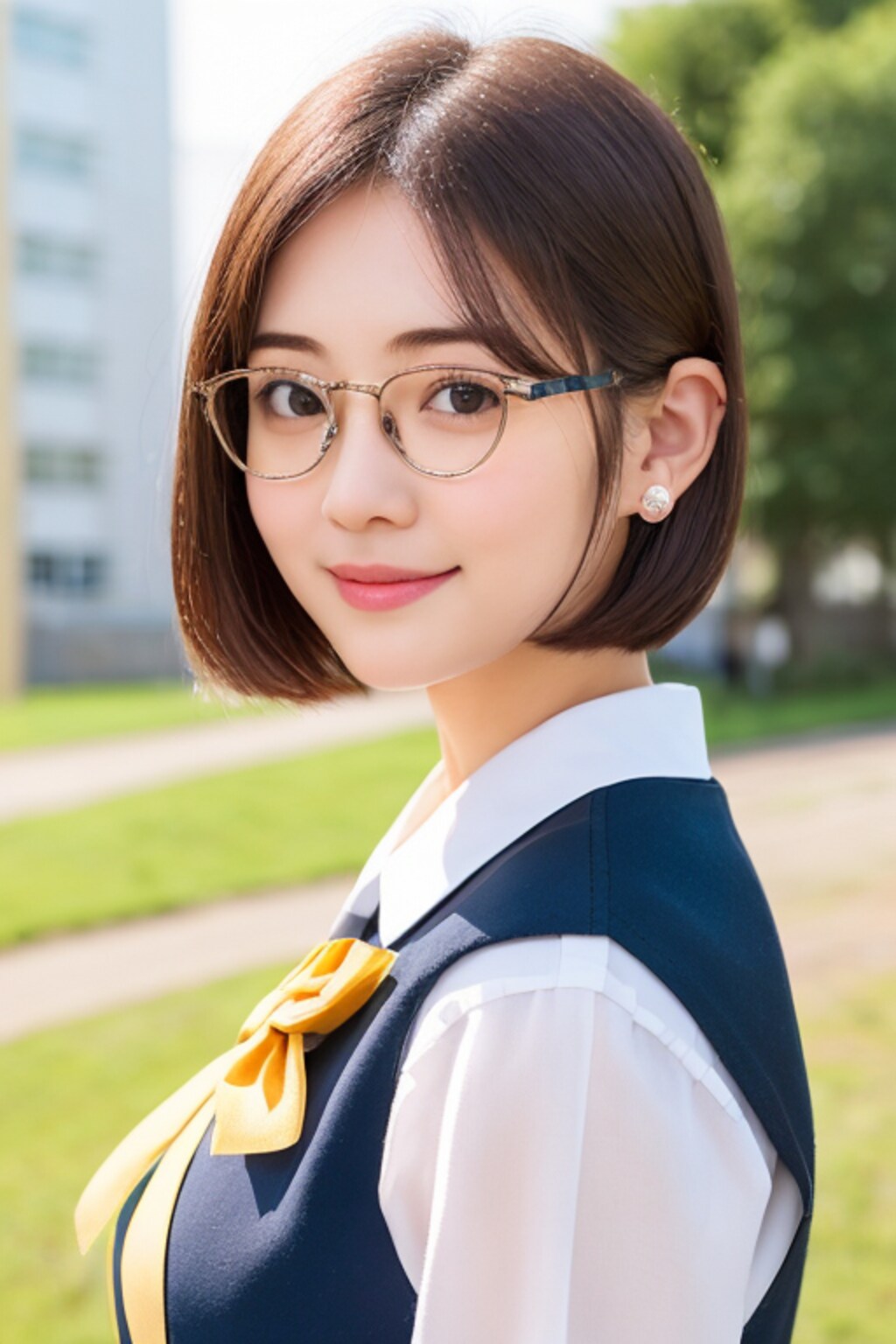 眼鏡と女子高校生