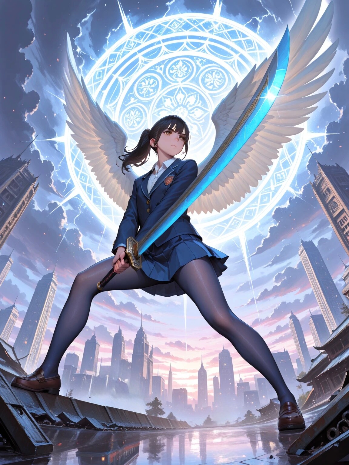 両翼の女子高生
