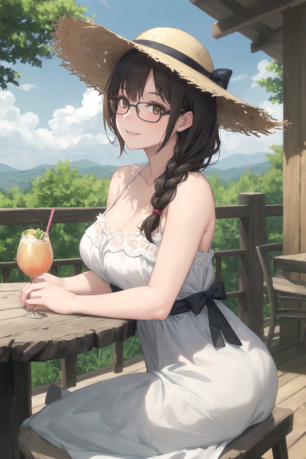 森の中のカフェへ