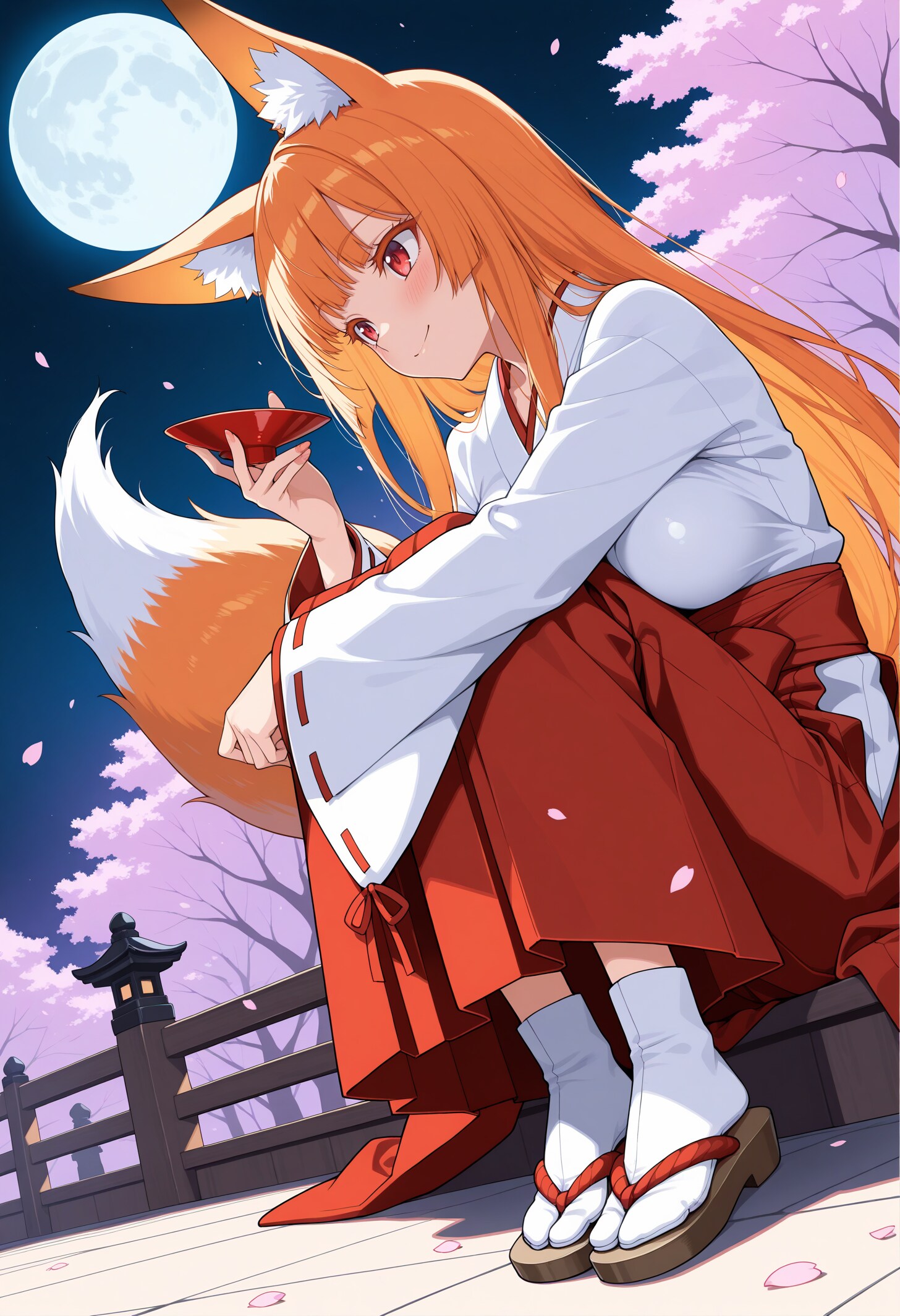 杯に　映る月影　揺れて咲く | の人気AIイラスト・グラビア