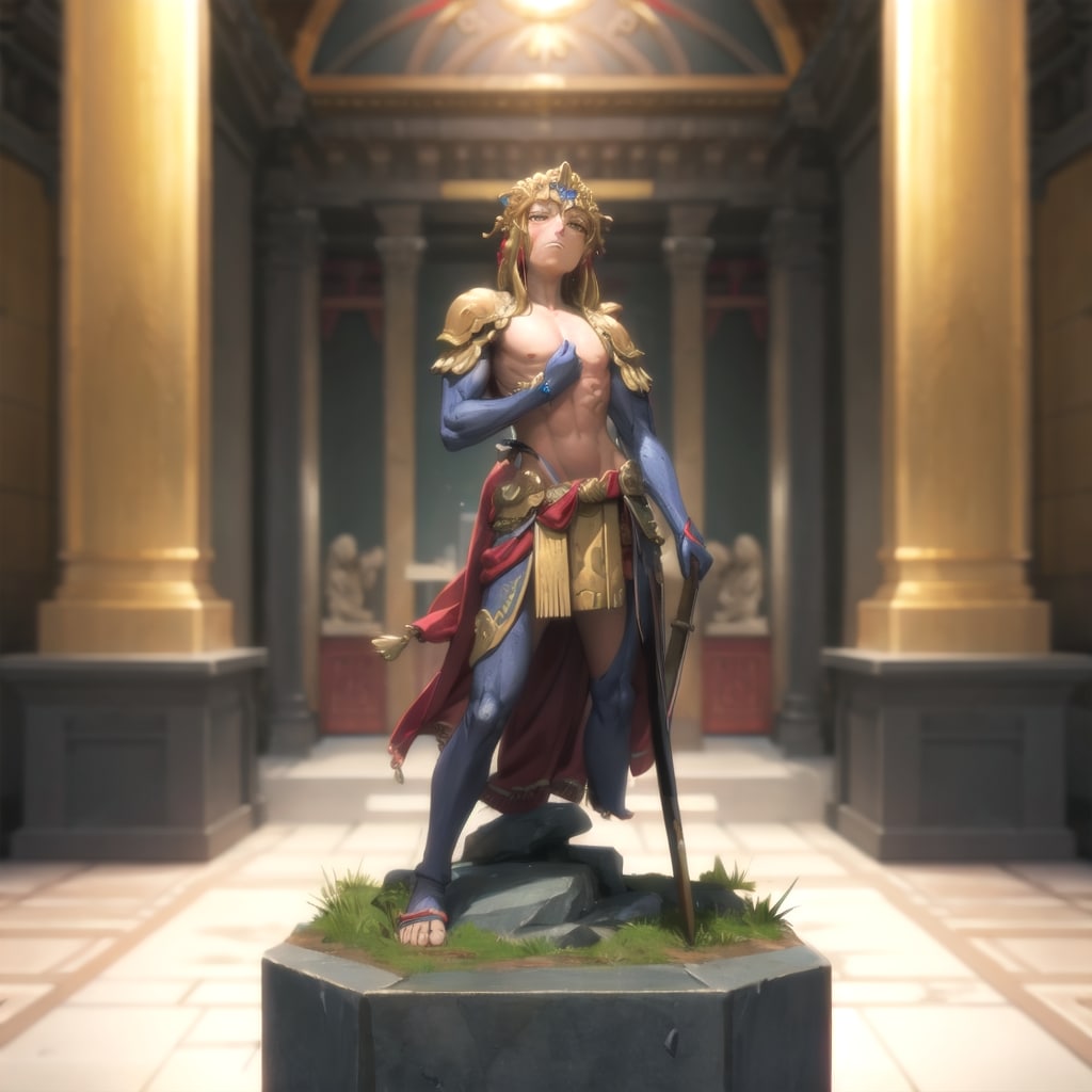 片足を失いながら立つ戦士像