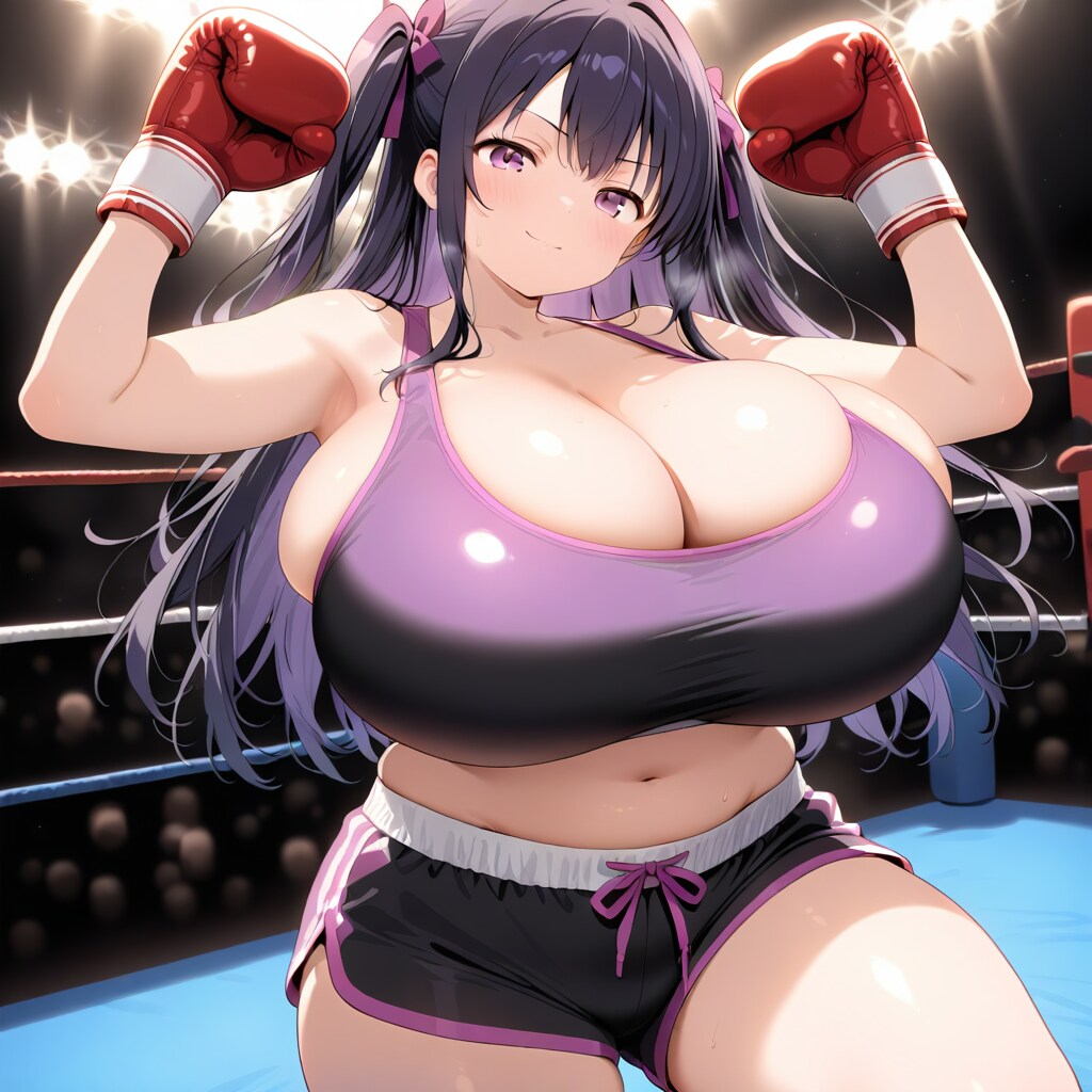 爆乳ロングヘアボクサーちゃん