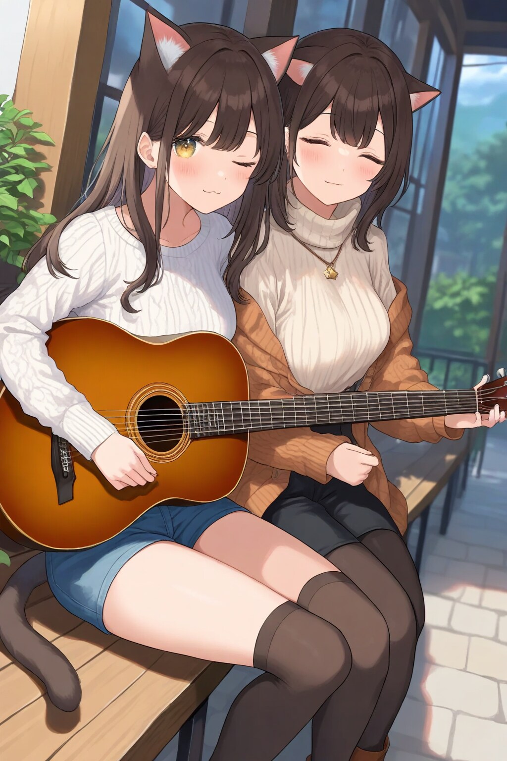 ネコ娘のフォークデュオ
