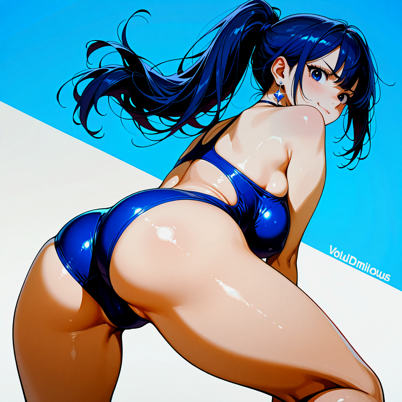 青き閃光、あいの魅惑のバックショット！
