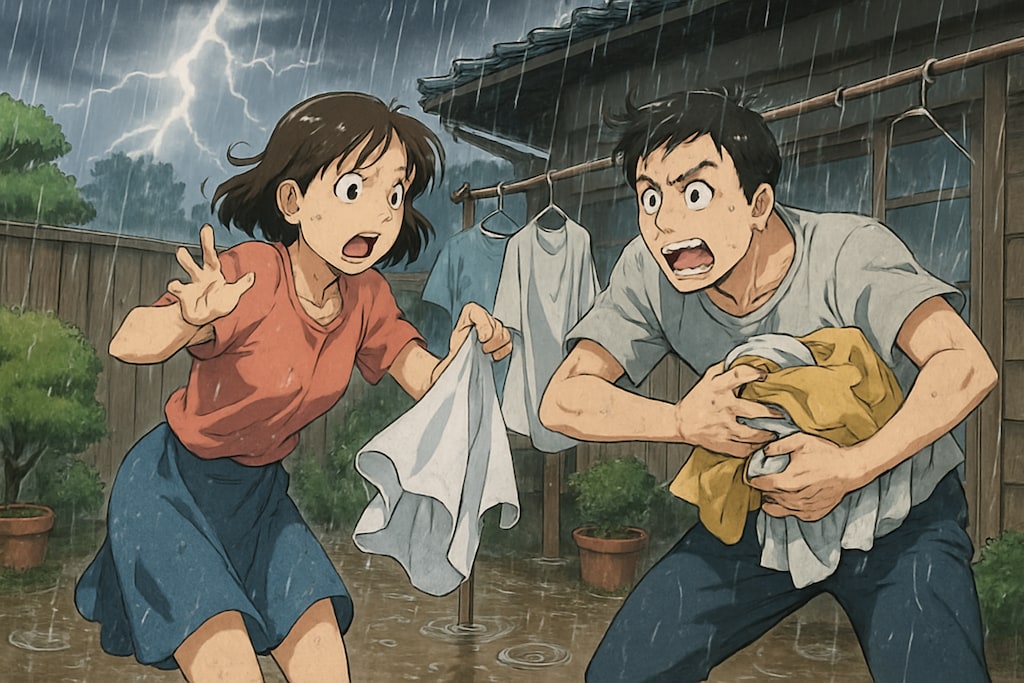 急な雷雨