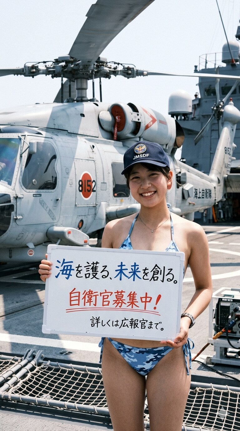 ７日の女性海上自衛官