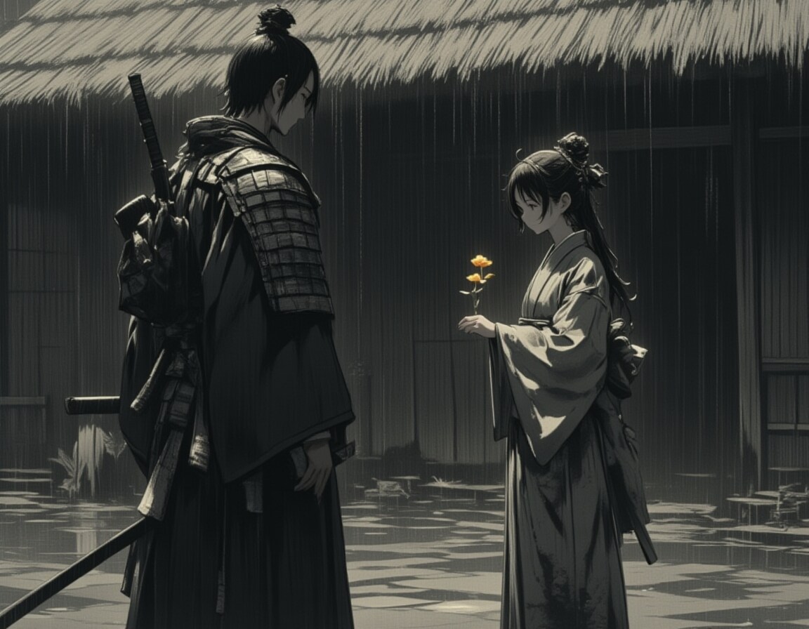 雨の中の邂逅 ー 山吹の花が語るもの（太田道灌の「山吹の里」の伝説より）