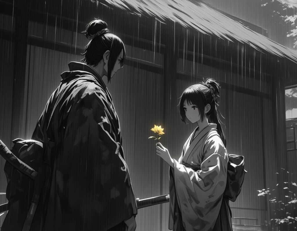 雨の中の邂逅 ー 山吹の花が語るもの（太田道灌の「山吹の里」の伝説より）