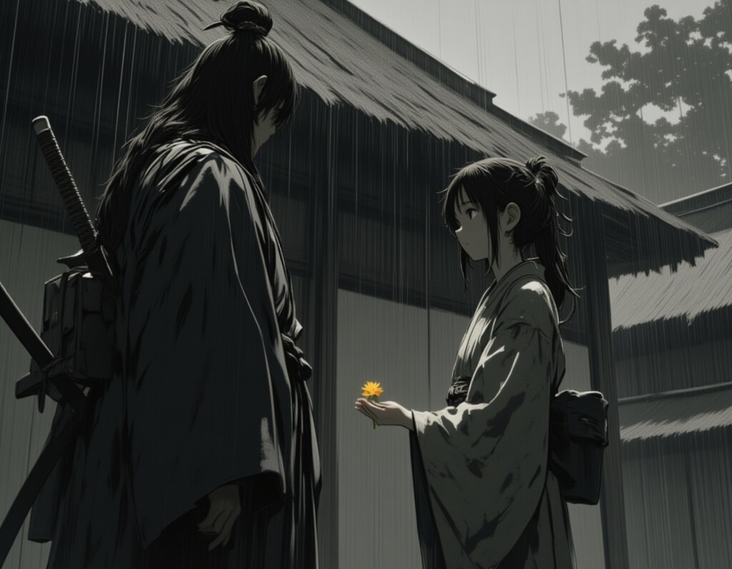 雨の中の邂逅 ー 山吹の花が語るもの（太田道灌の「山吹の里」の伝説より）