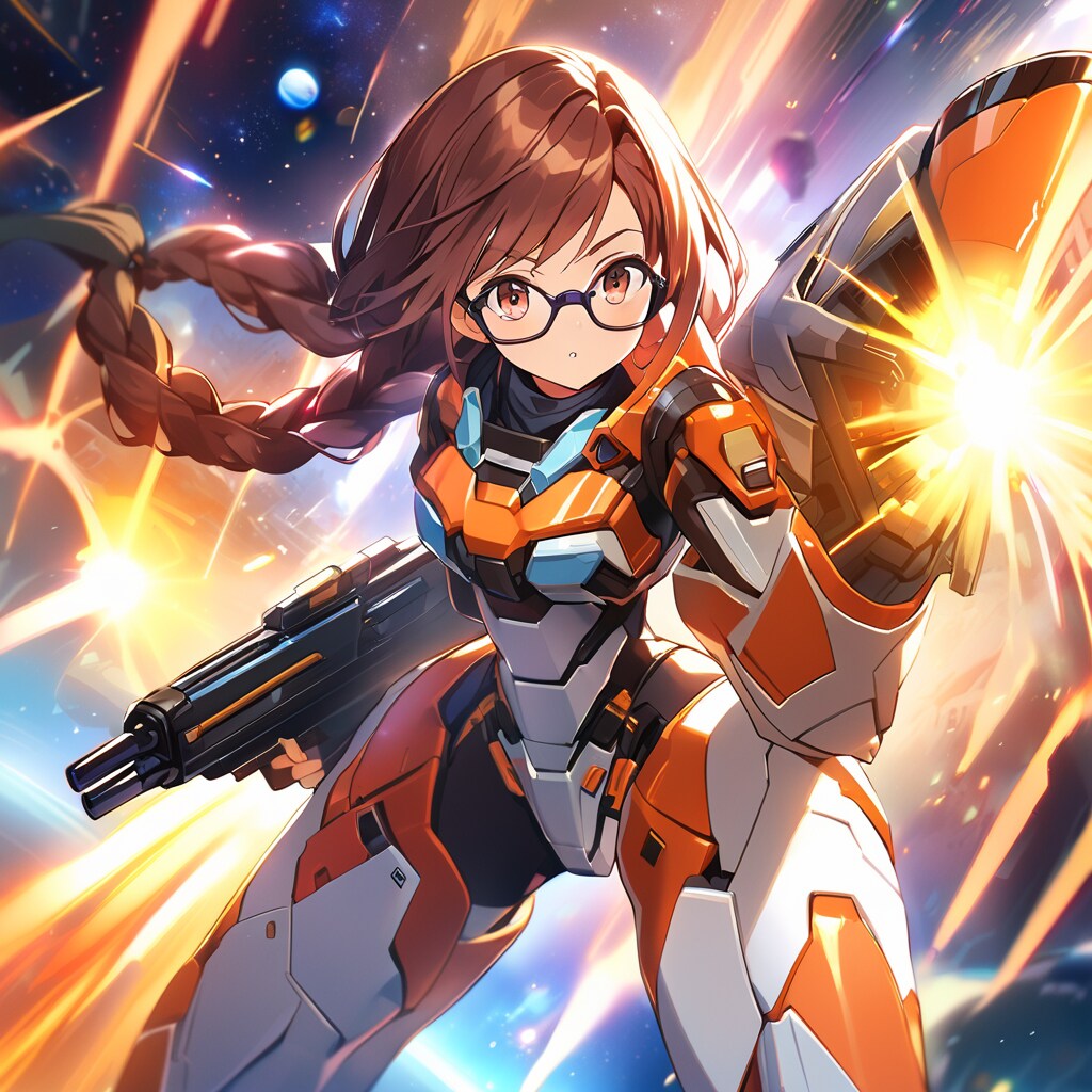 メカ娘でも眼鏡三つ編み