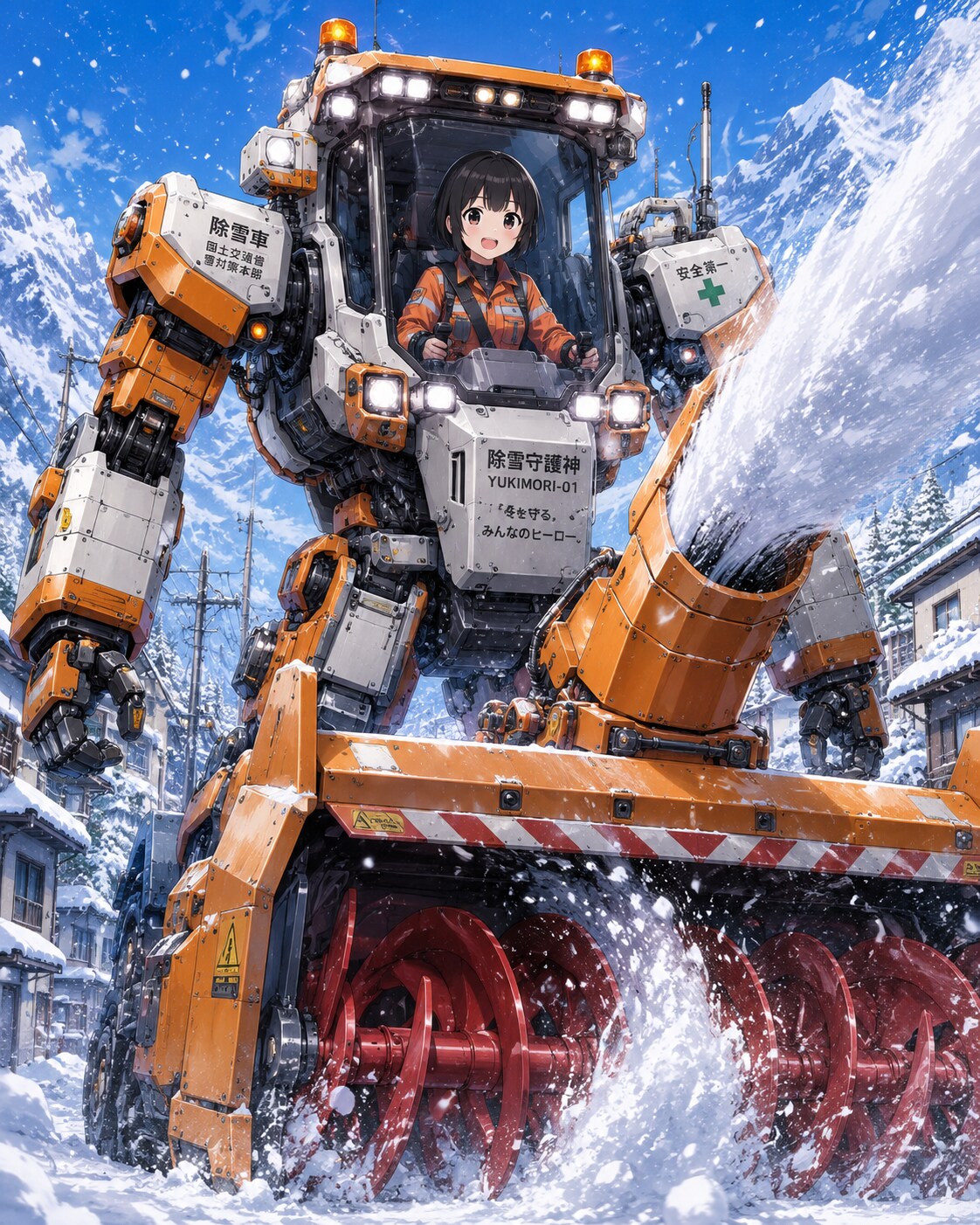 ロータリー除雪車ロボ
