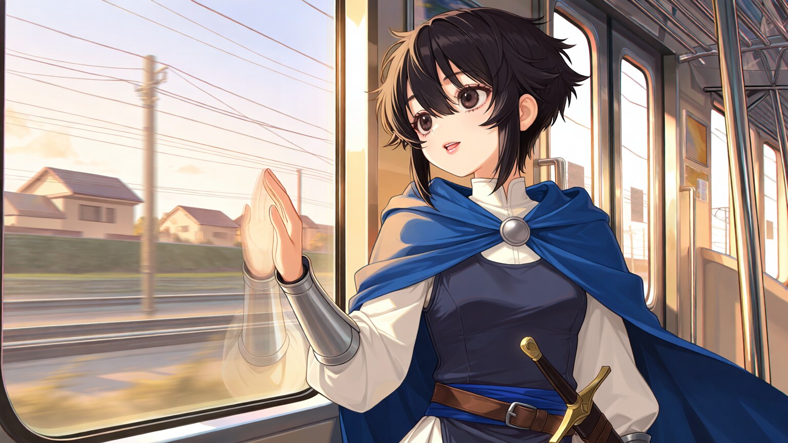電車と姫騎士さん