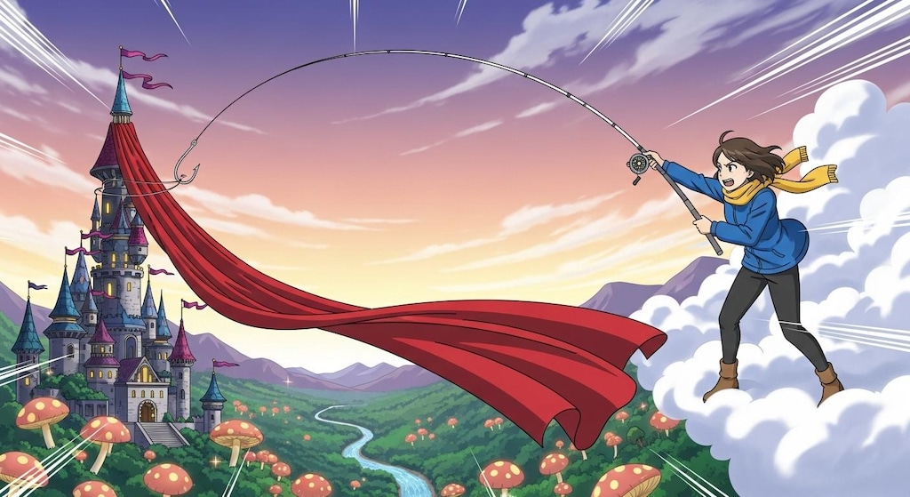 カーテンを予想外の場所で釣る