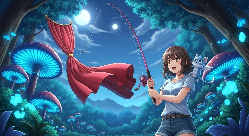 カーテンを予想外の場所で釣る