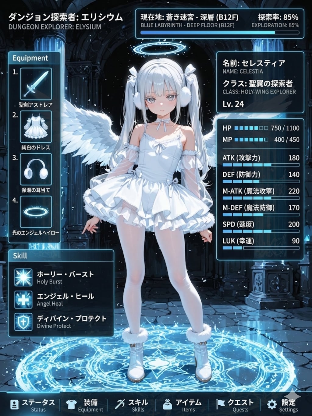 エレーナのステータス画面