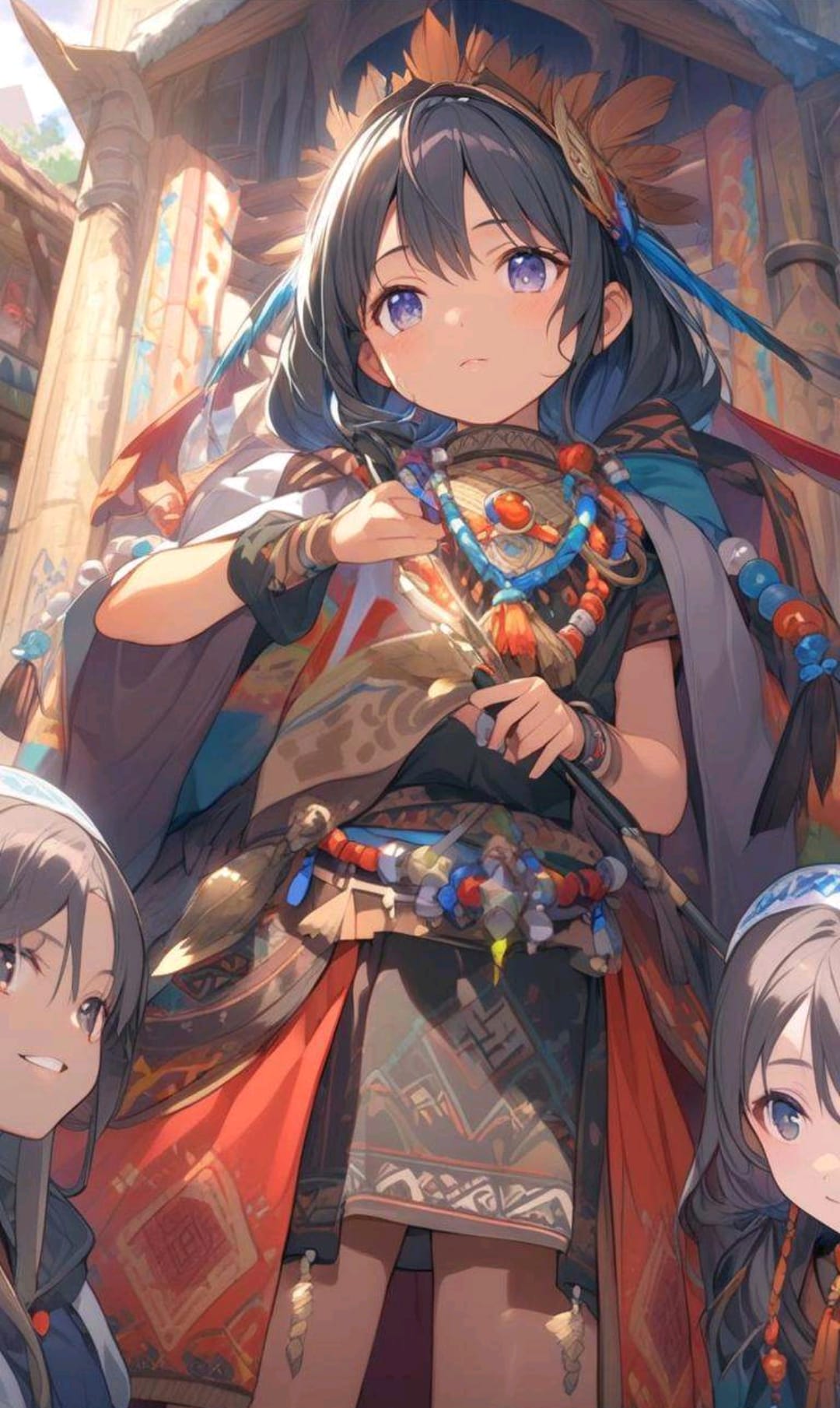 狩猟民族の女王の小さな女の子