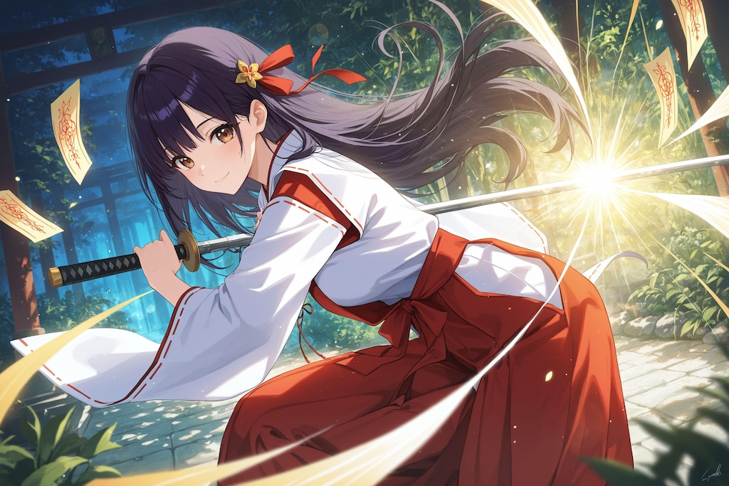 異世界神社の巫女さん（神楽さん）