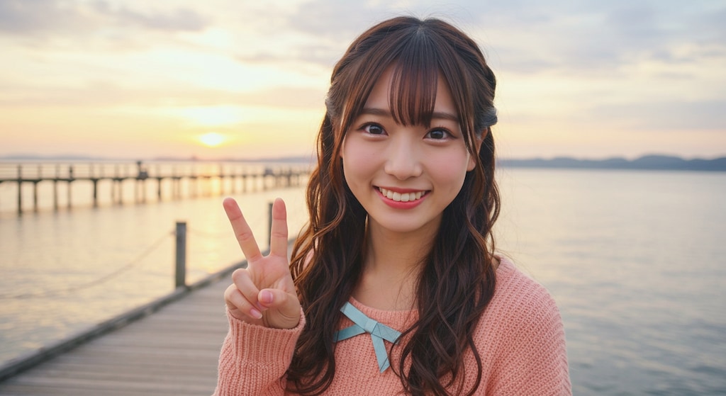 組み合わせ。　　背景とキャラクターが別々の画像を組み合わせる、画像生成のWhiskを使ってみました。