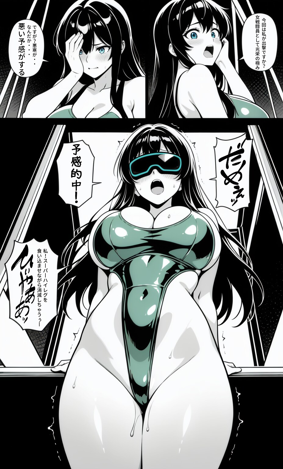 （やられ漫画）悪い予感的中！女戦闘員的第六感で予想した通りの結末を向え！スーパーハイレグ装備で散る！悪の美少女達💦