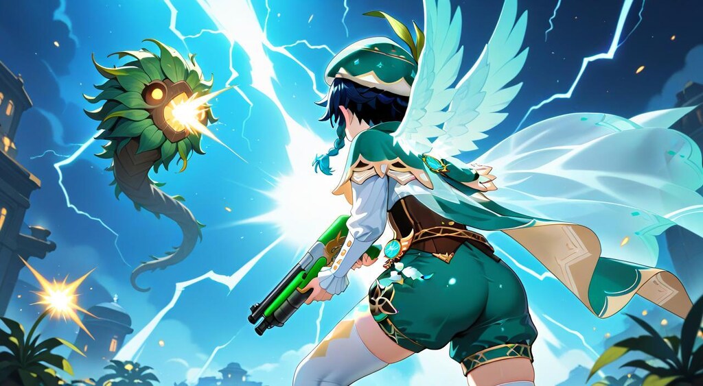 原神　ウェンティ　ゲーム画面