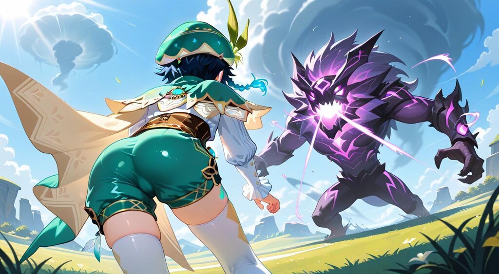 原神　ウェンティ　ゲーム画面