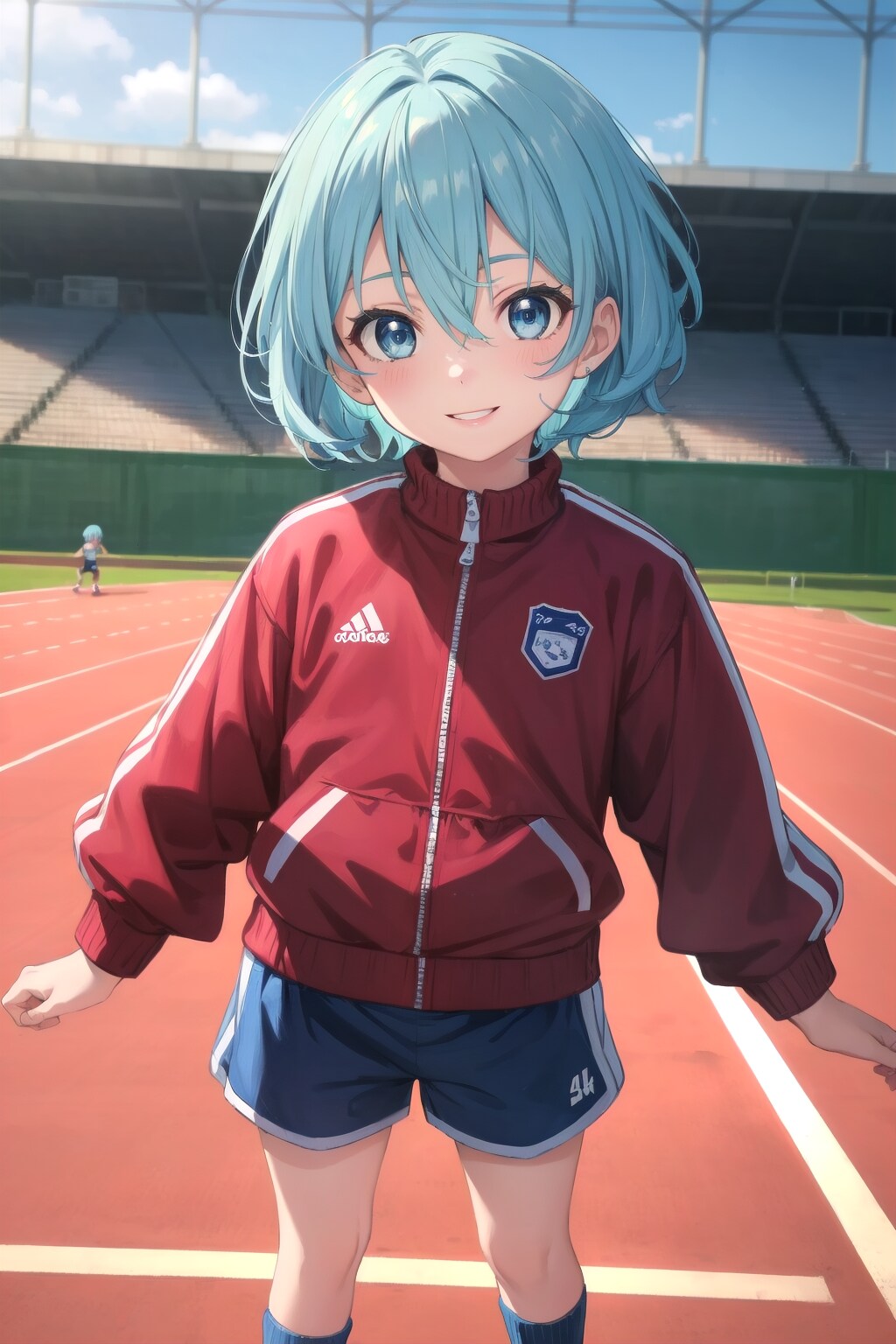 青髪ショート