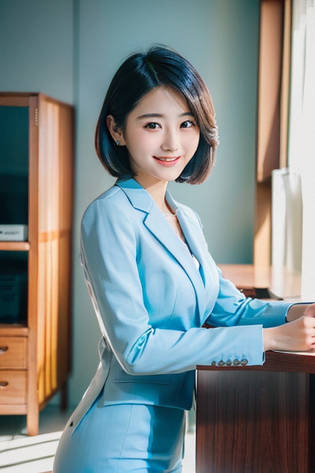 colorful office lady