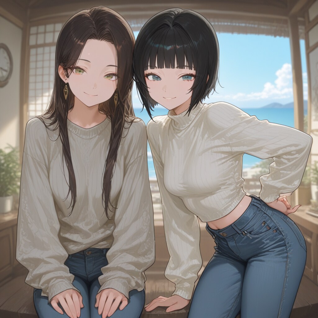 友達と旅館で一休み | の人気AIイラスト・グラビア