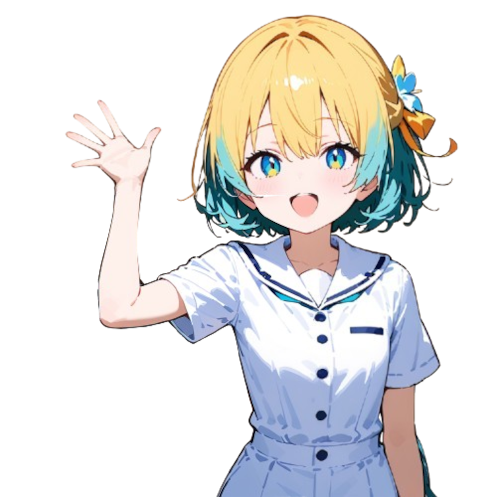 カラフル髪のおんなのこ