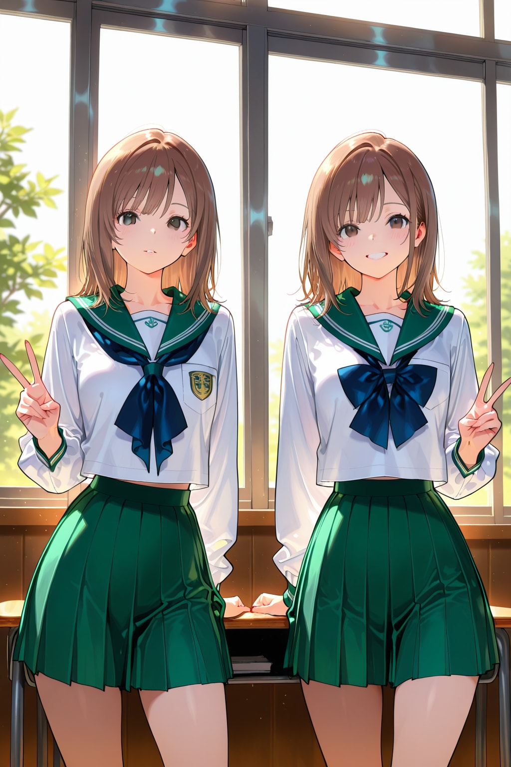 双子ピース | の人気AIイラスト・グラビア