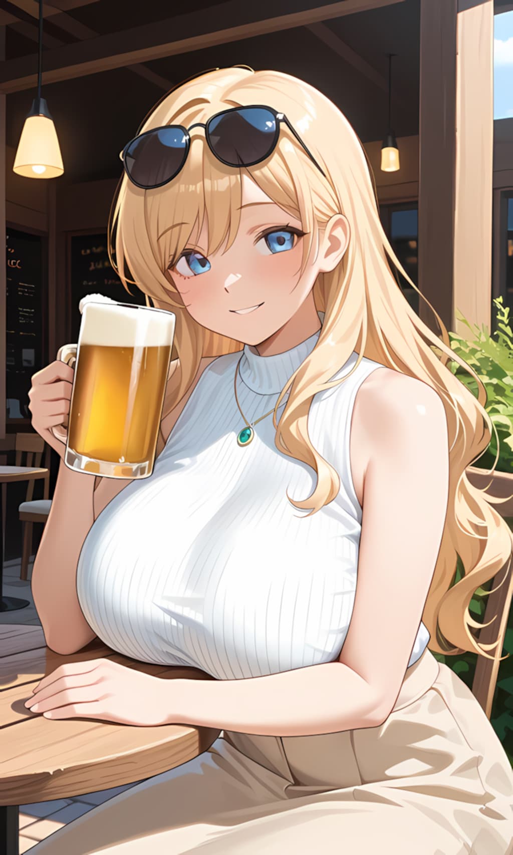 ビールをくいっと一杯！