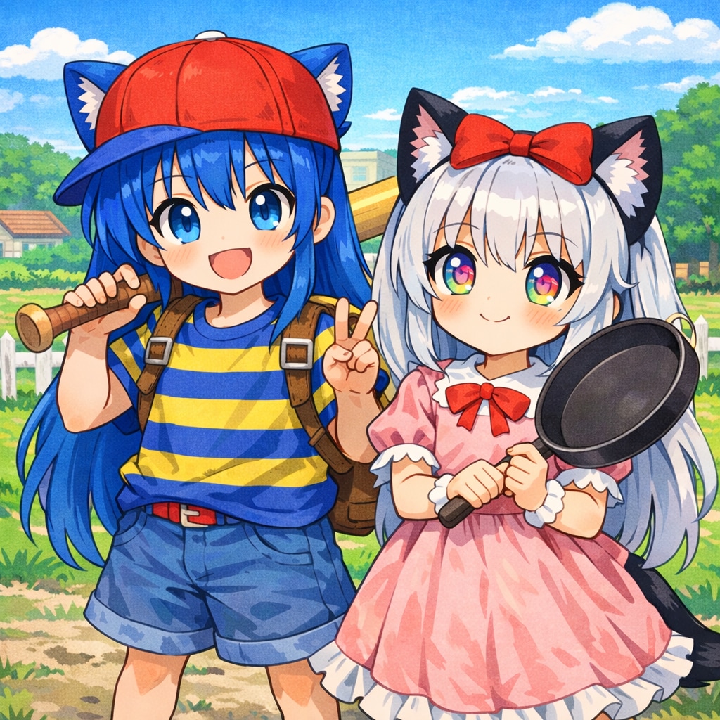 さくらとチャトピちゃんでマザー２ | の人気AIイラスト・グラビア