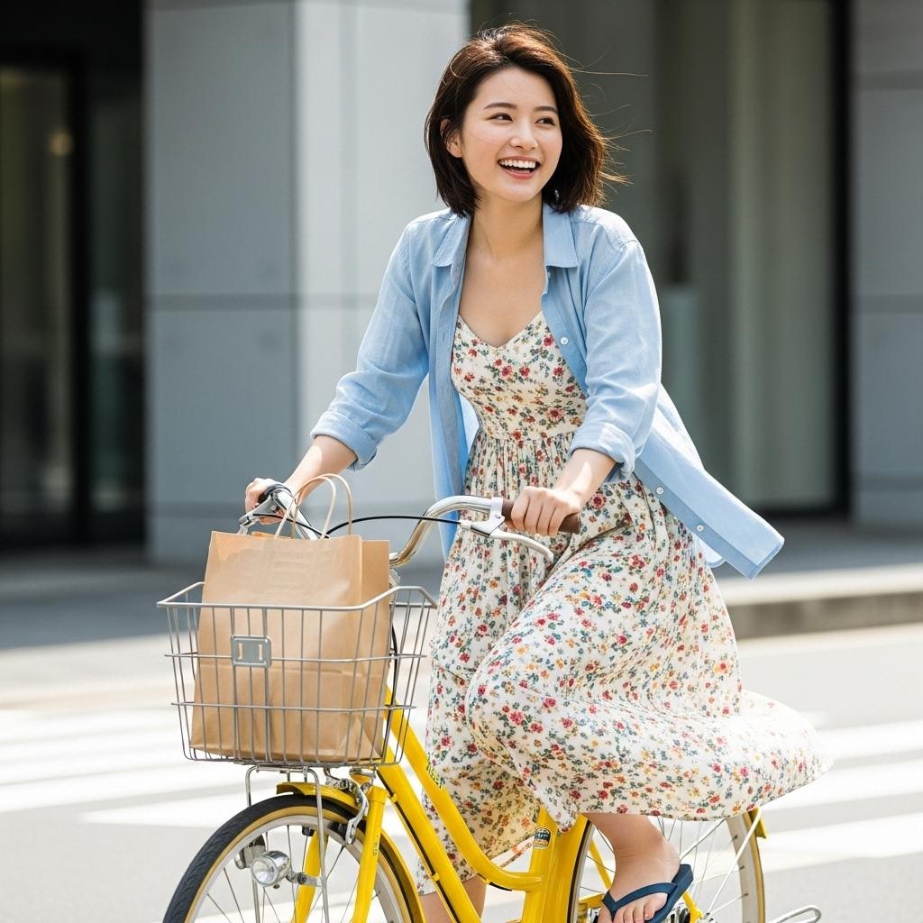 自転車でお買い物